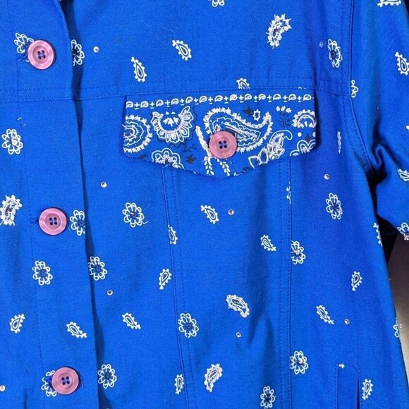 Quacker Factory Women Plus size 1X Rhinestone Handkerchief Lightweight Jacket - Picture 4 of 16